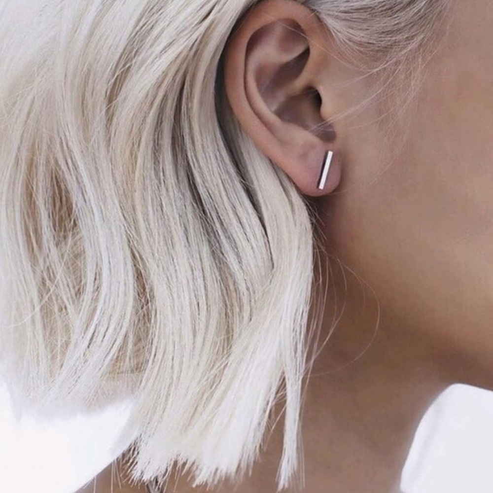 MINIMALIST Bar Stud Sterling Silver